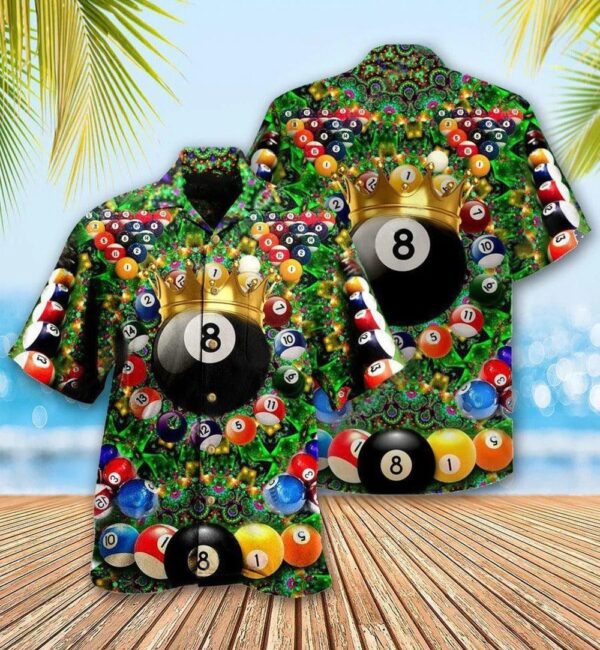 Billiard Hawaiian Shirt Billiard Warning Pool On Duty Aloha Hawaiian Shirt King s Billiard Ball Aloha Shirt For Men Gift For Billiard Lovers