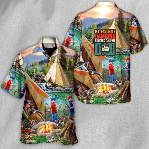 Camping Hawaiian Shirt Camping My Favorite Camping Buddies Hawaiian Shirt For Summer Camping Aloha Shirt Perfect Gift For Men Women Camping Lover