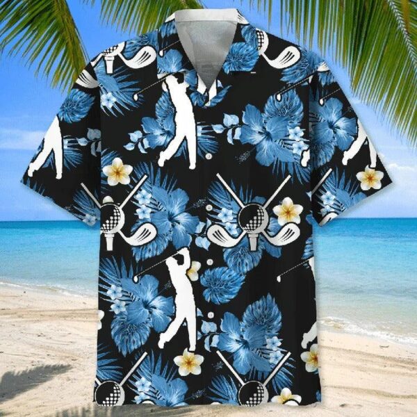 Golf Hawaiian Shirt Tropical Floral Golf Vintage Aloha Hawaiian Shirts For Men and Women Gift For Friend Family Golfer